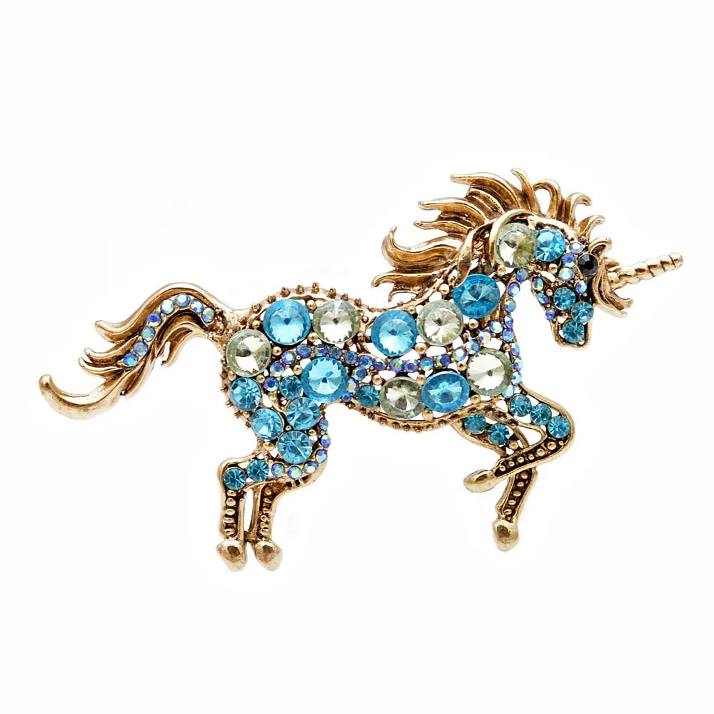 7 Colors Choose Rhinestone Horse Brooches For Women