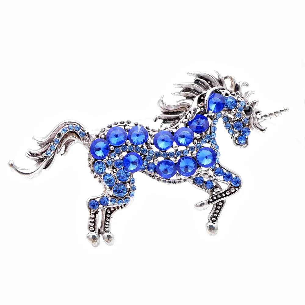 7 Colors Choose Rhinestone Horse Brooches For Women