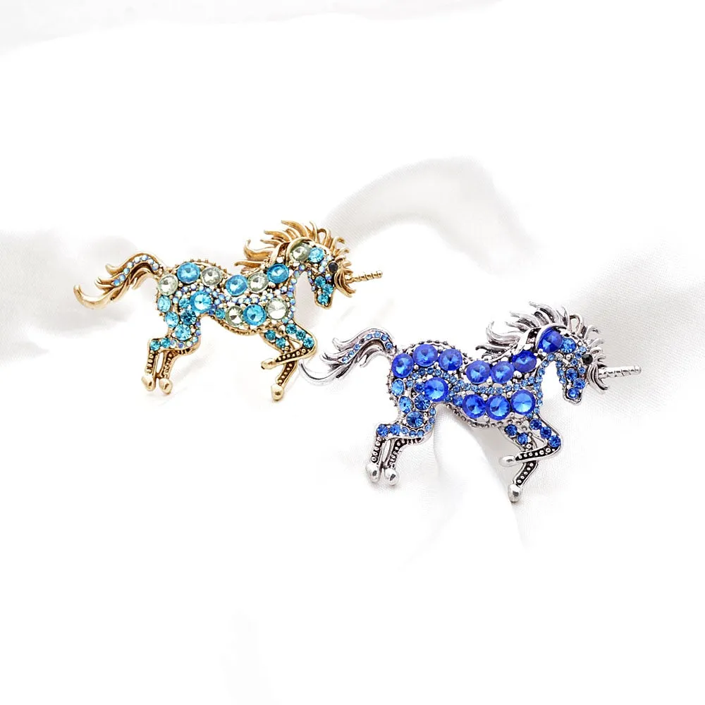 7 Colors Choose Rhinestone Horse Brooches For Women