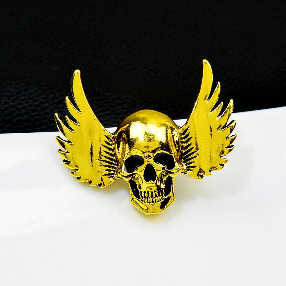Alloy Skeleton Brooches For Men Halloween Ghost Pin Vintage Jewelry