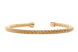 Ascending Mesh Gold Cuff Bangle