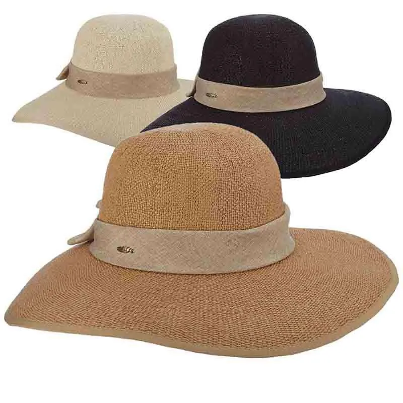 Bangkok Toyo Split Brim Summer Floppy Hat - Scala Hats