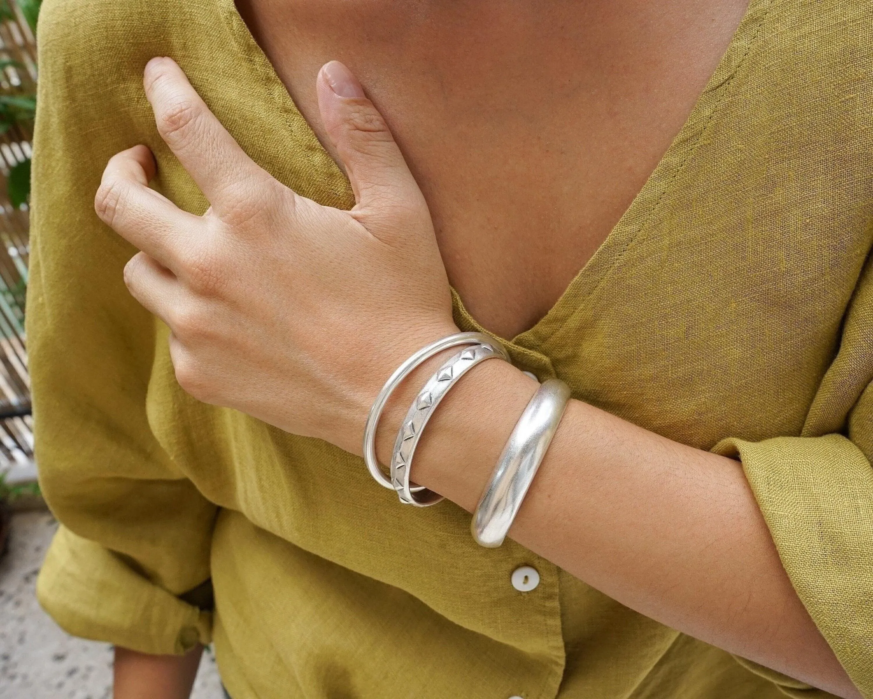 Big Silver Shade Bold Cuff