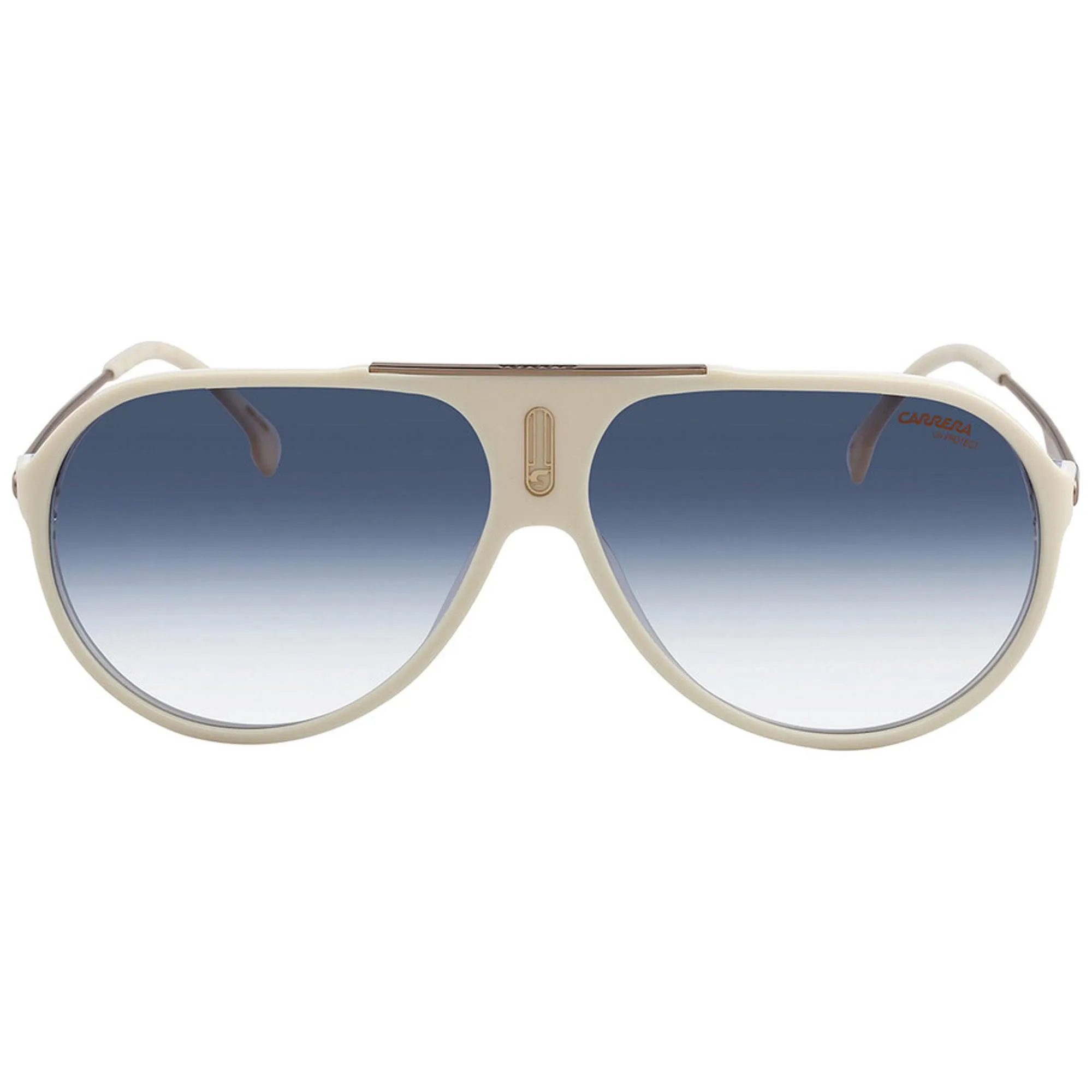 Carrera Unisex Sunglasses - Full Rim Ivory and Gold Plastic Frame | HOT65 0SZJ 1V