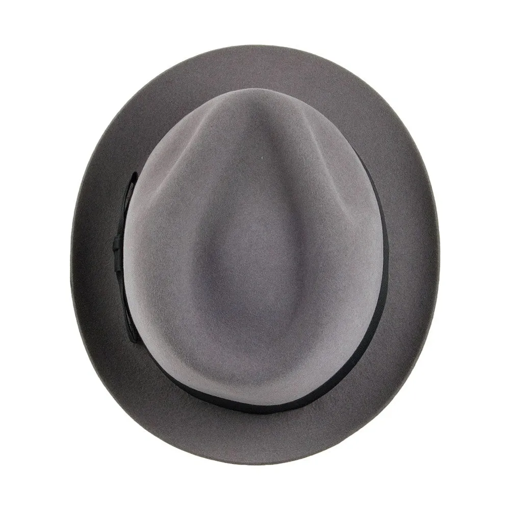 Christys Hats Pinch Vegas Fur Felt Trilby Hat - Light Grey