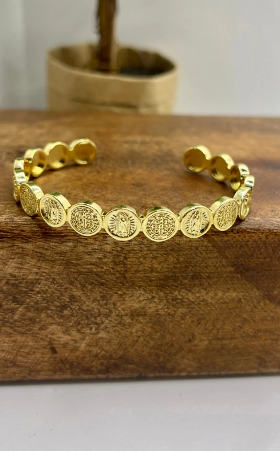 Crosses and Madonna cuff