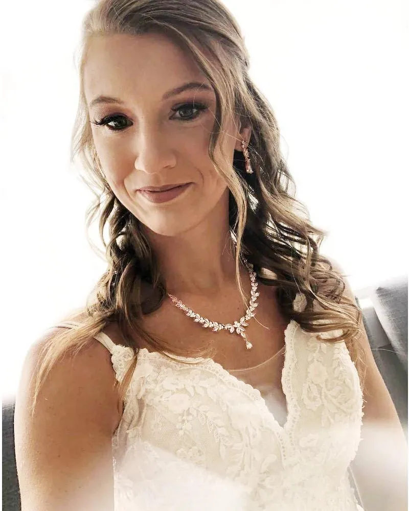 Crystal Tear Drop Earrings - Katie