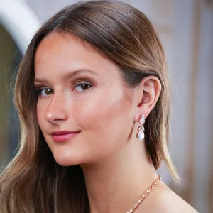 Crystal Tear Drop Earrings - Katie