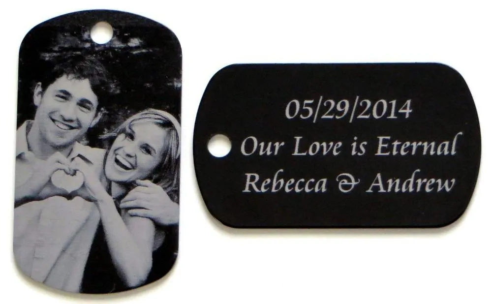 Custom Photo Engravable Keychains Sterling Silver
