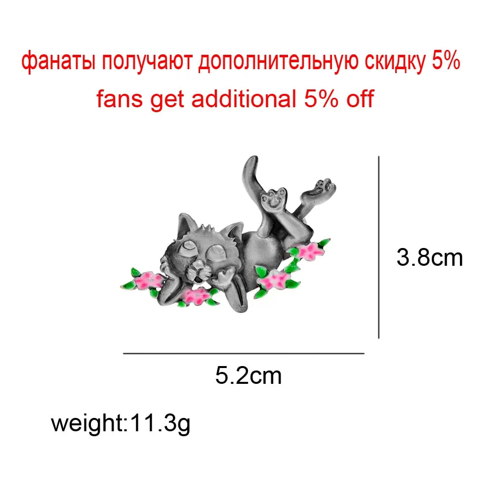 Cute Small Cat Brooches For Women Vintage Kitty Pin Animal Design Fashion Accessories