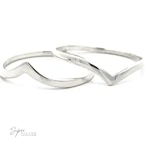 Delicate Silver Chevron Ring