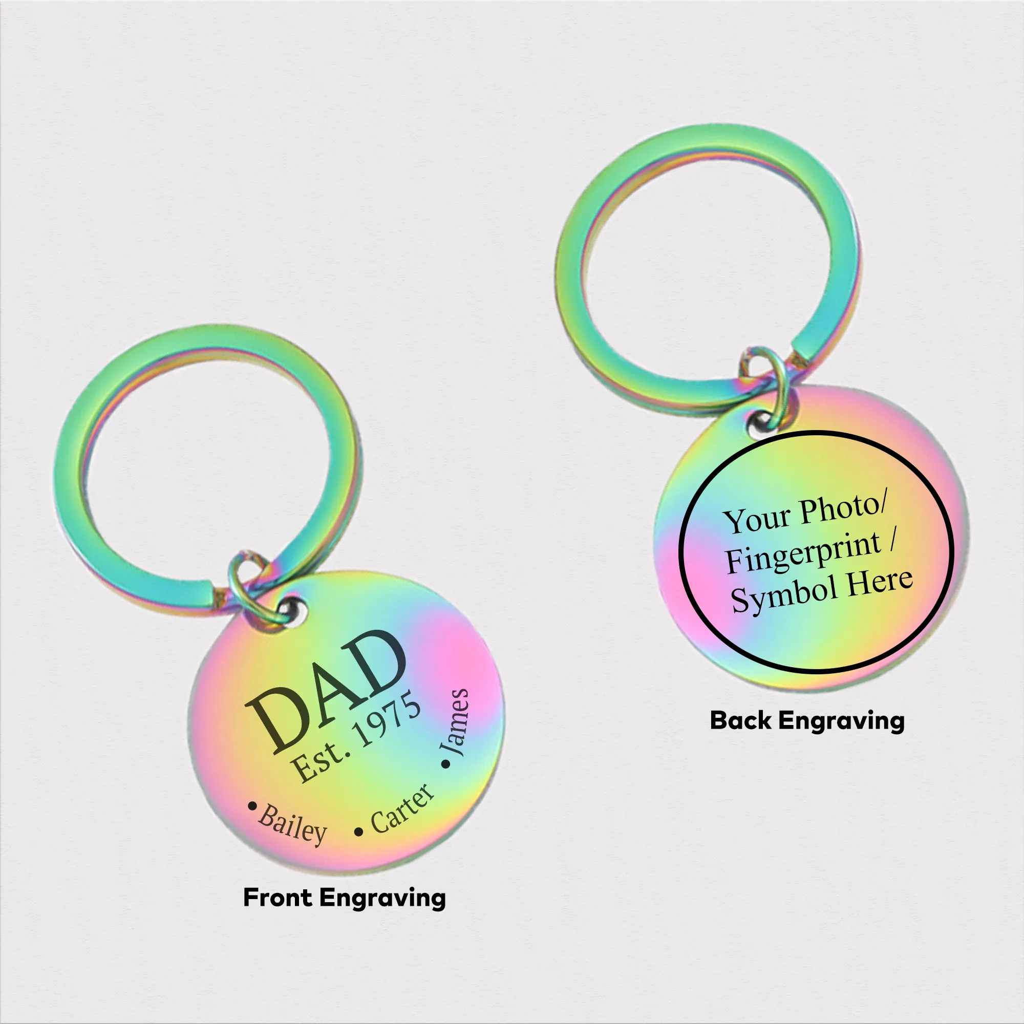 Engraved Best Dad Keychain KCK 11 C