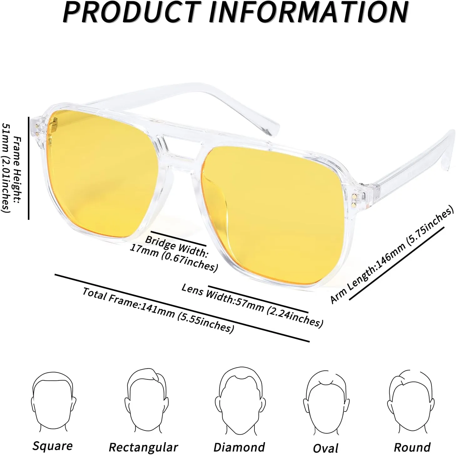 FEISEDY Retro Square Aviator Sunglasses Women Men 70s Vintage Trendy Plastic Frame Sun Glasses B2835