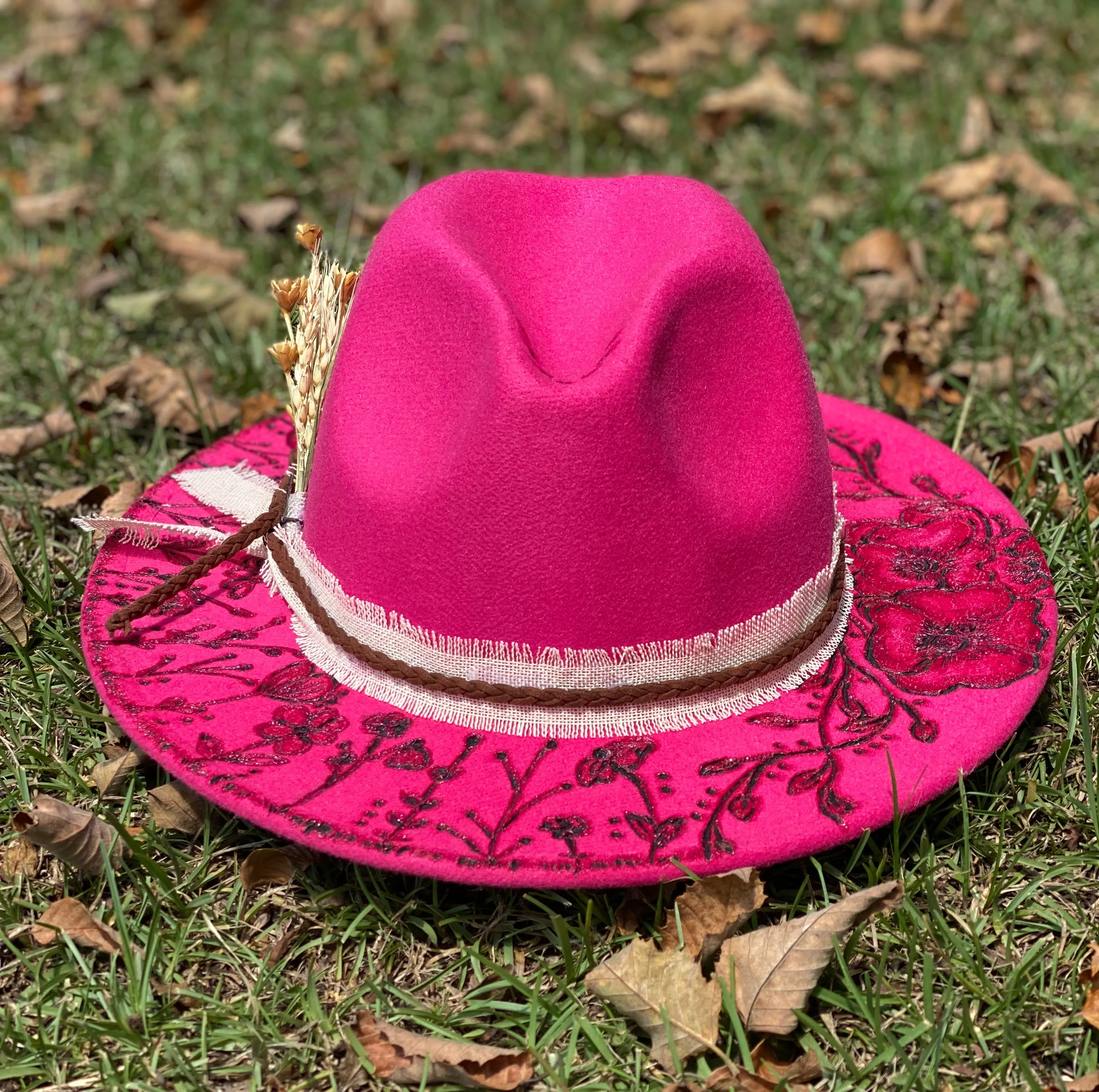 FLORAL PRETTY IN PINK FEDORA