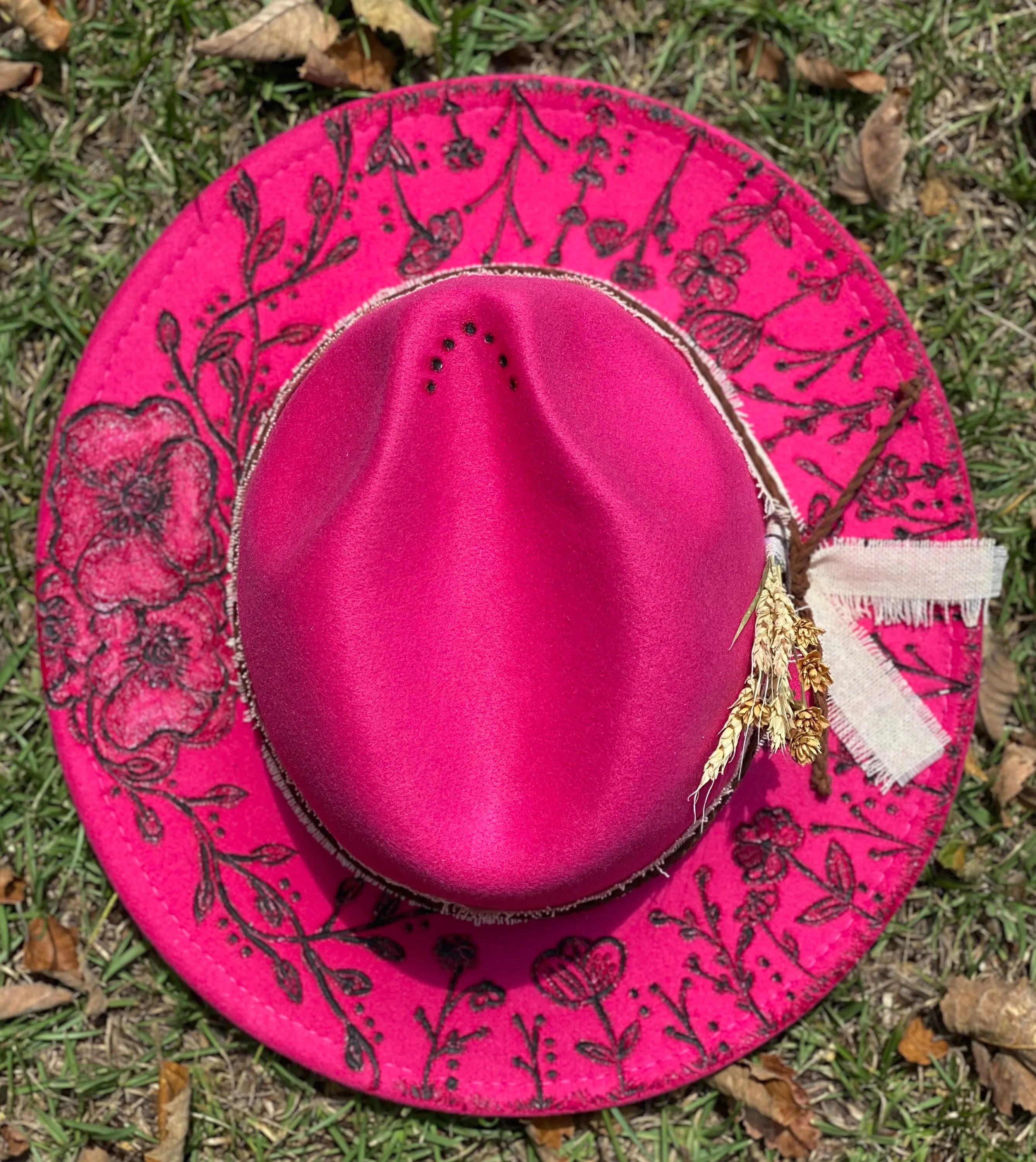 FLORAL PRETTY IN PINK FEDORA