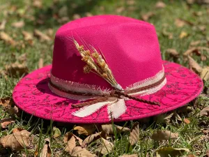 FLORAL PRETTY IN PINK FEDORA