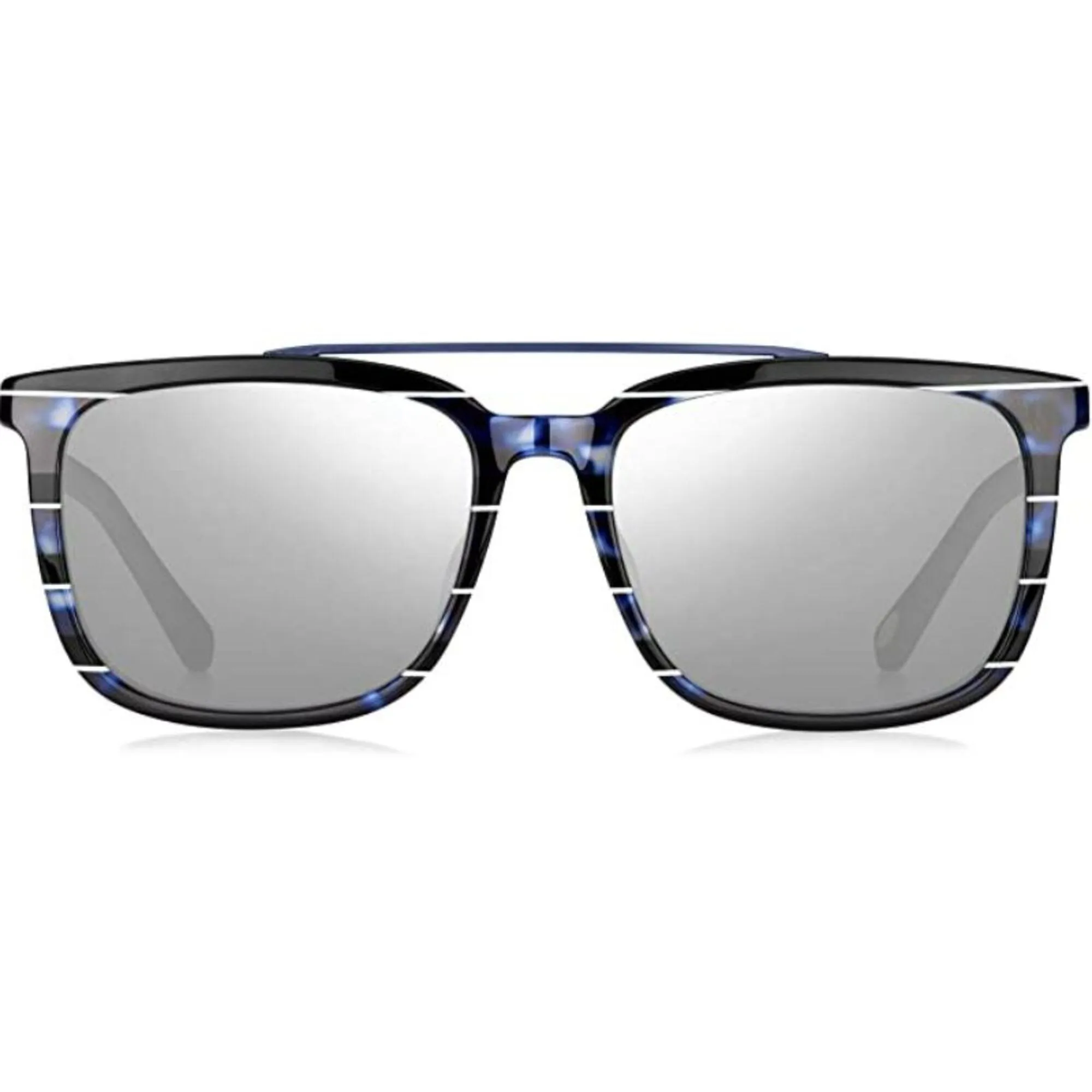 Fossil Men's Sunglasses - Blue Havana/Black Acetate Frame | FOSSIL FOS2090/S 0JBW/T4