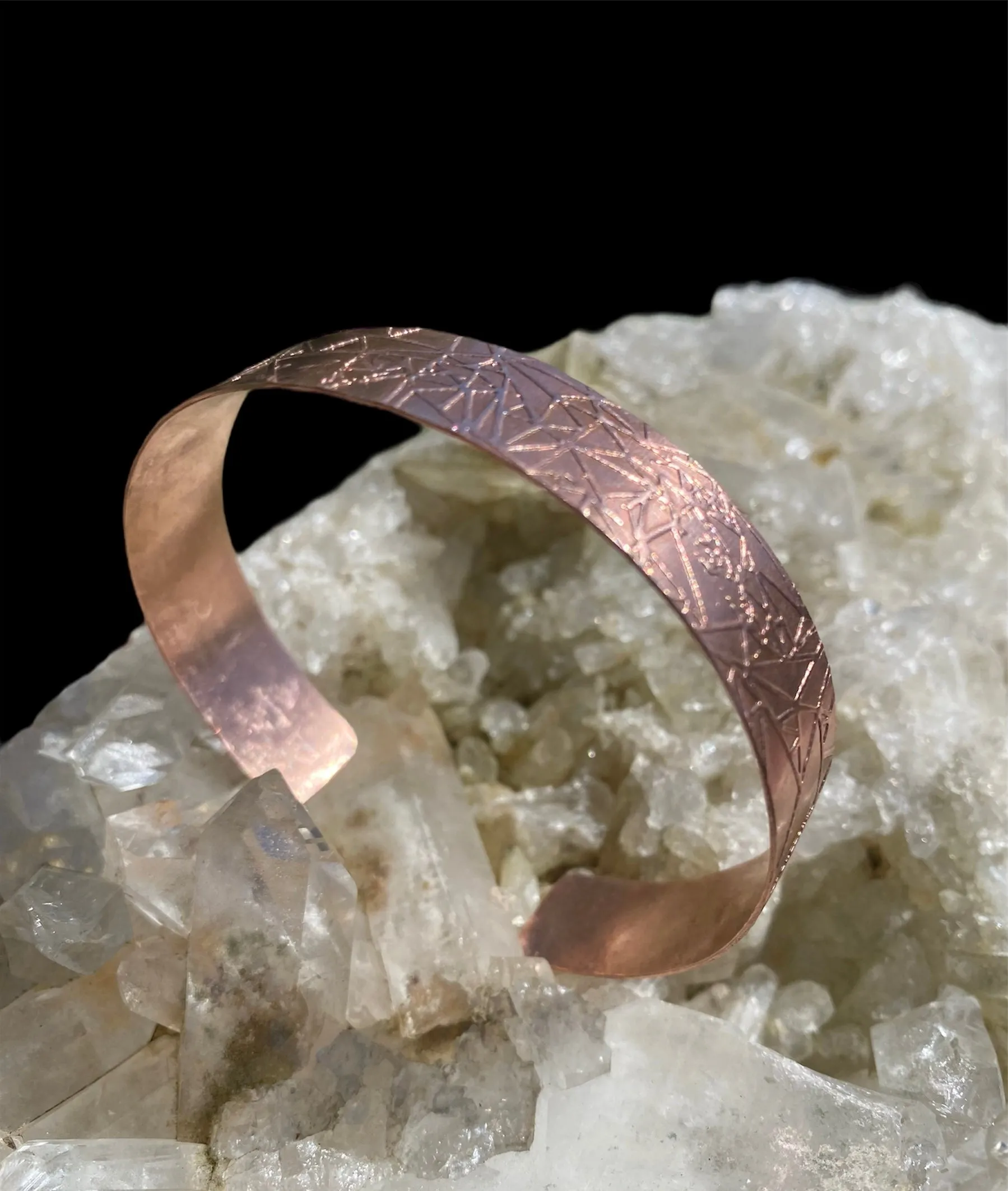 Handmade Textured Copper Cuff