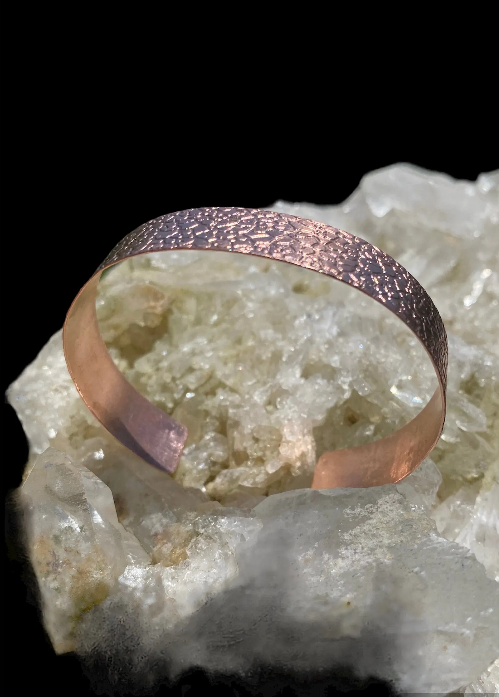 Handmade Textured Copper Cuff