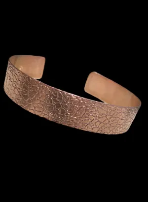 Handmade Textured Copper Cuff