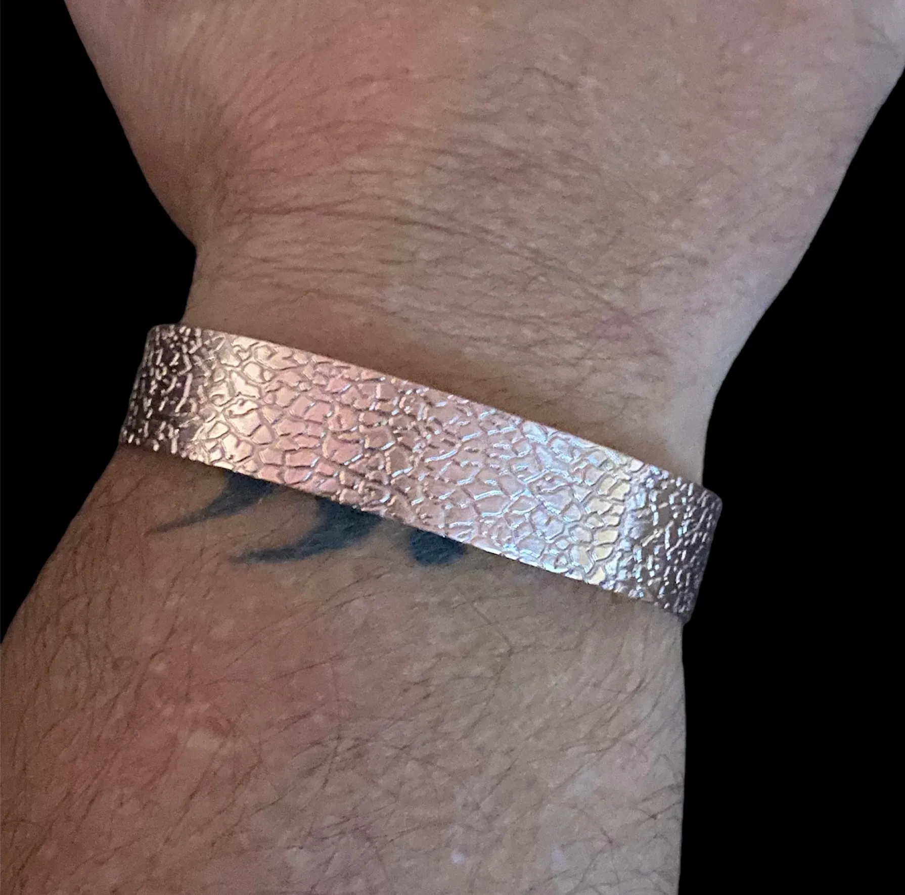 Handmade Textured Copper Cuff