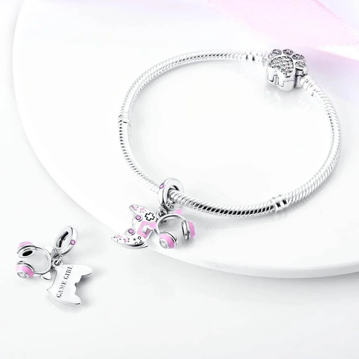 Hapour 925 Sterling Silver Charms for Charm Bracelets Necklace Jewelry Dangle Pendant Beads Charm for Women Mom