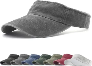 HH HOFNEN Sports Sun Visor Hats Cotton Twill Ball Adjustable Sun Caps for Men Women