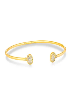 Kendra Scott: Grayson Gold Cuff Bracelet - White Crystal