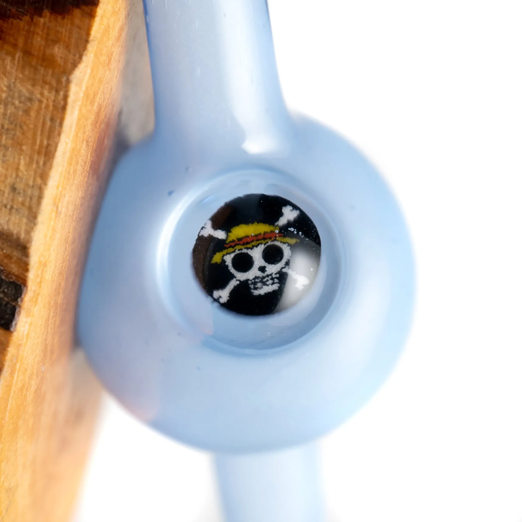 Keys Glass - Bubble Cap - One Piece - Blue Satin