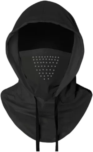 Ligart Balaclava Face Mask with Breathable Holes Sun UV Protection Hood Full Head Mask Face Cover for Cycling Fishing Black