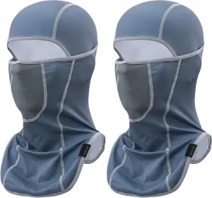 LONGLONG Balaclava Face Mask- 2 Pcs Sun Protection Mask Dustproof, Breathable Summer Full Face Cover for Motorcycle, Cycling