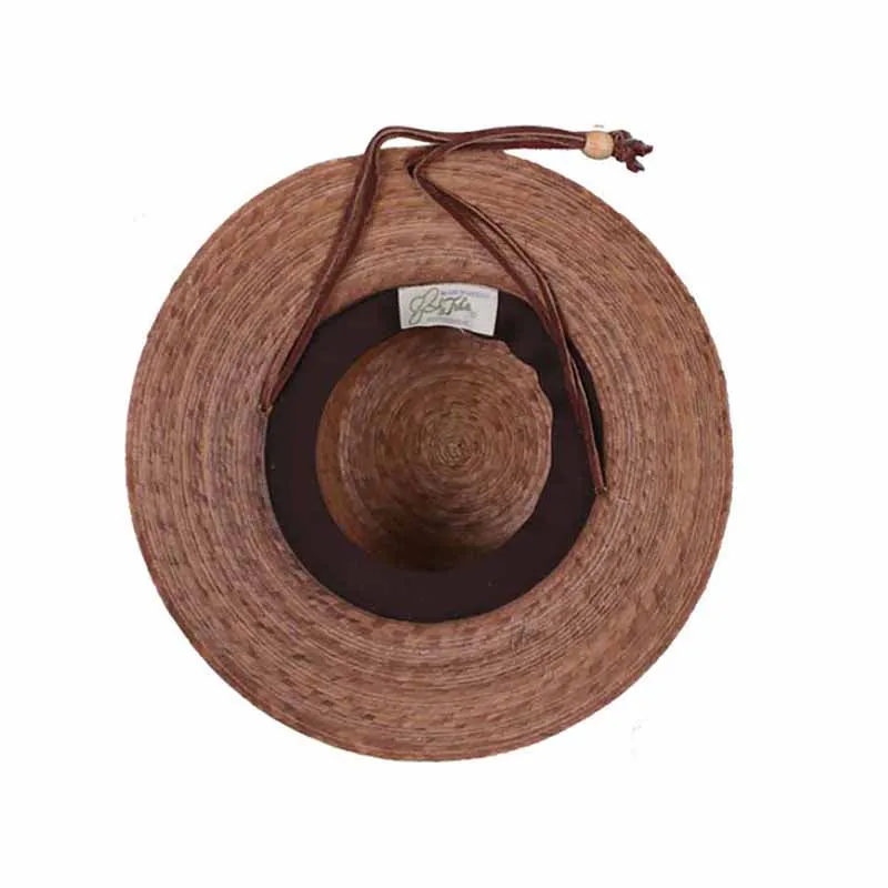 Ms. Abby Petite Palm Leaf Sun Hat with Chin Strap - Tula Hats