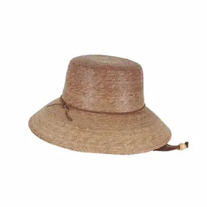 Ms. Abby Petite Palm Leaf Sun Hat with Chin Strap - Tula Hats