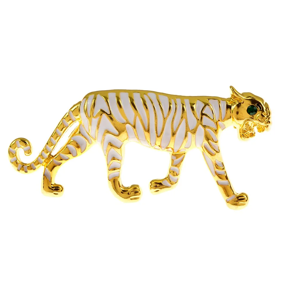 New Enamel Cute Tiger Brooches Vintage Animal Leopard Brooch Pins For Women And Men