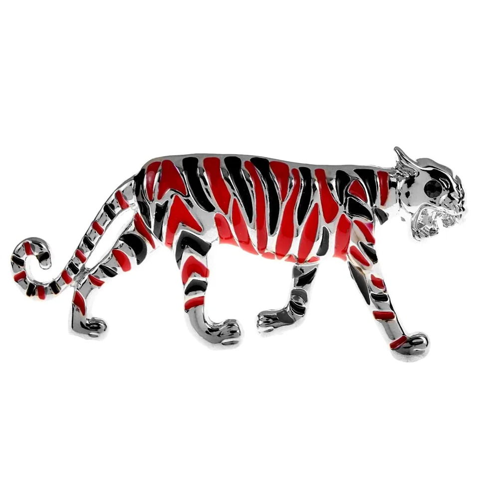 New Enamel Cute Tiger Brooches Vintage Animal Leopard Brooch Pins For Women And Men
