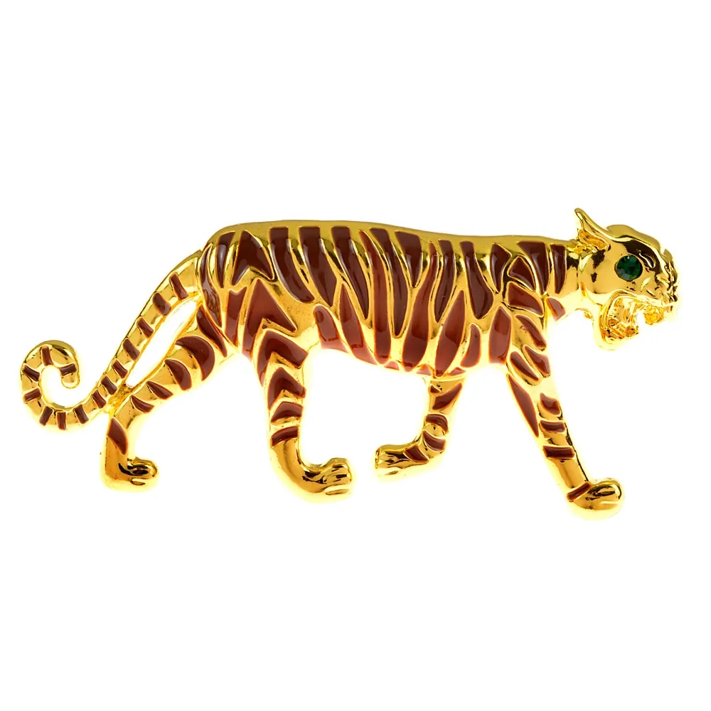 New Enamel Cute Tiger Brooches Vintage Animal Leopard Brooch Pins For Women And Men