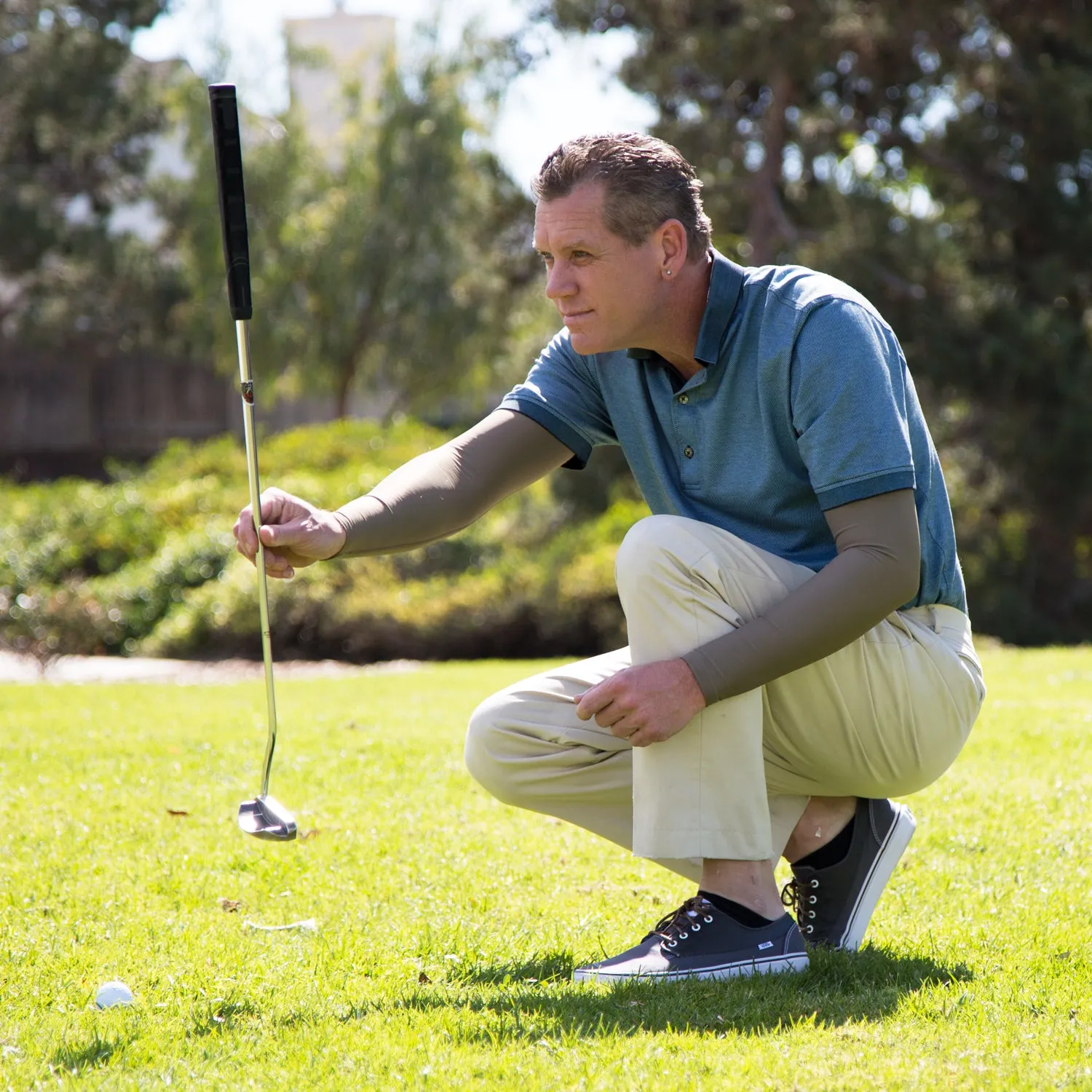 Olive Green UV Protection Golf Sleeves