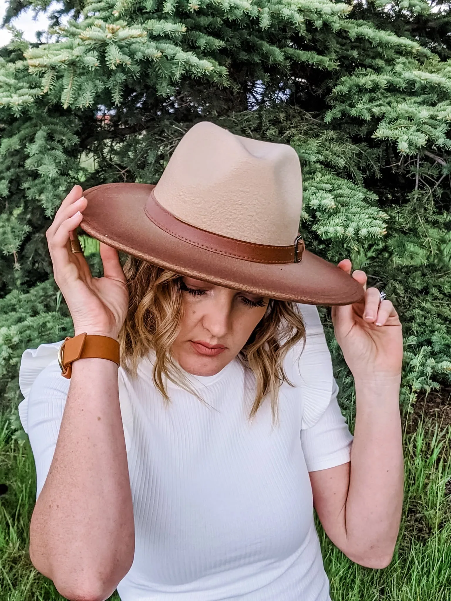 Ombre Wide Brim Hat