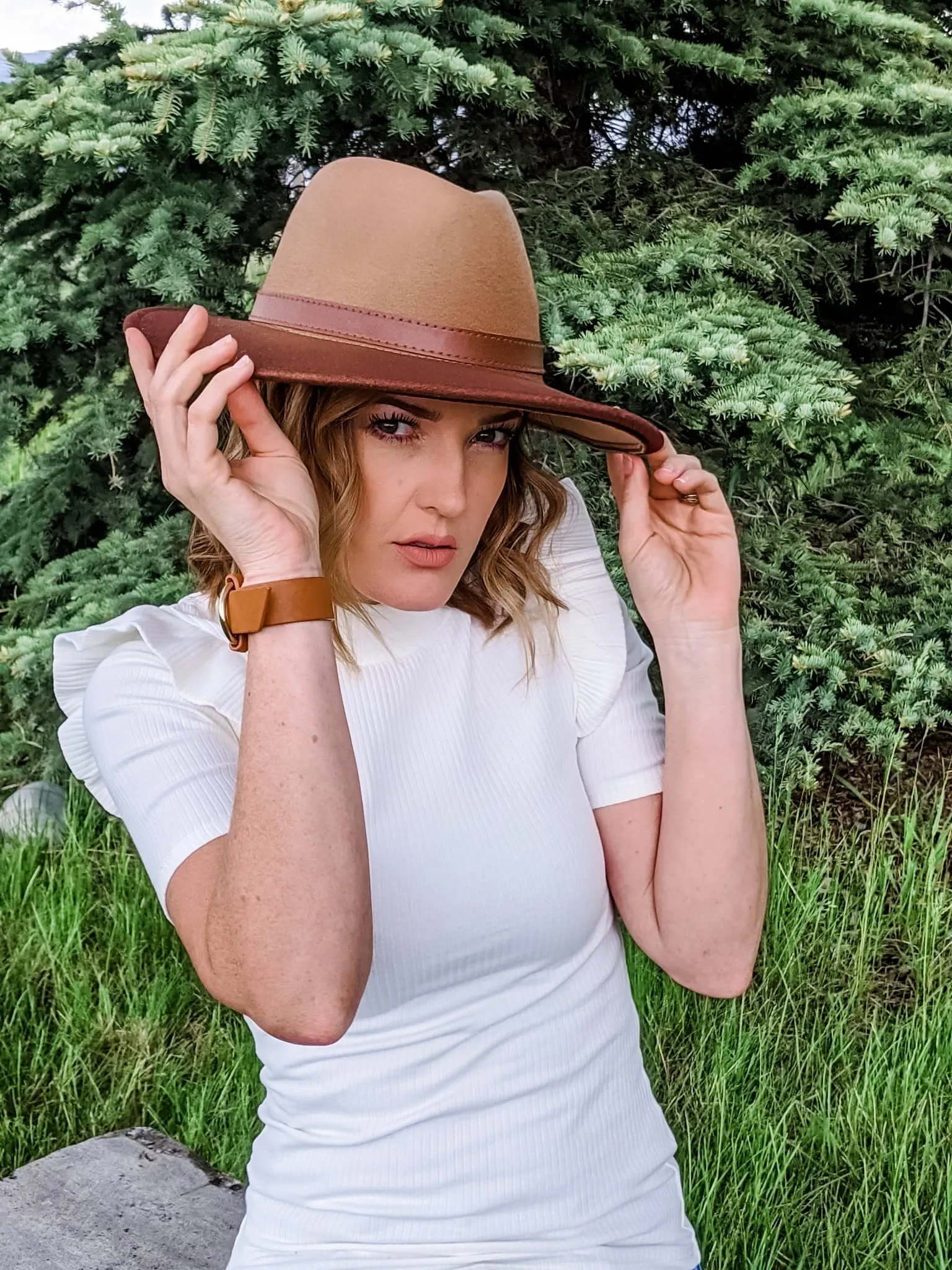 Ombre Wide Brim Hat