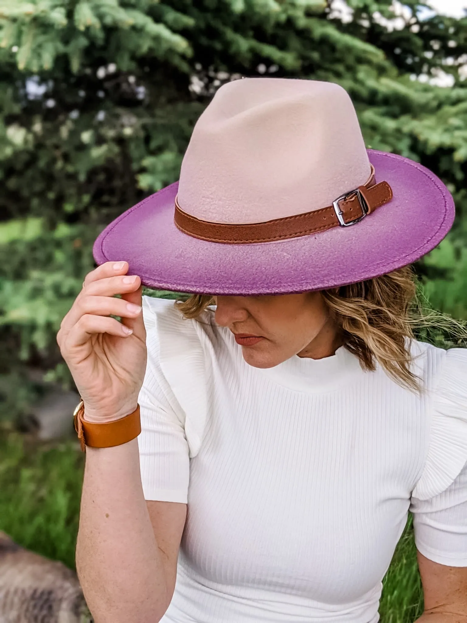 Ombre Wide Brim Hat
