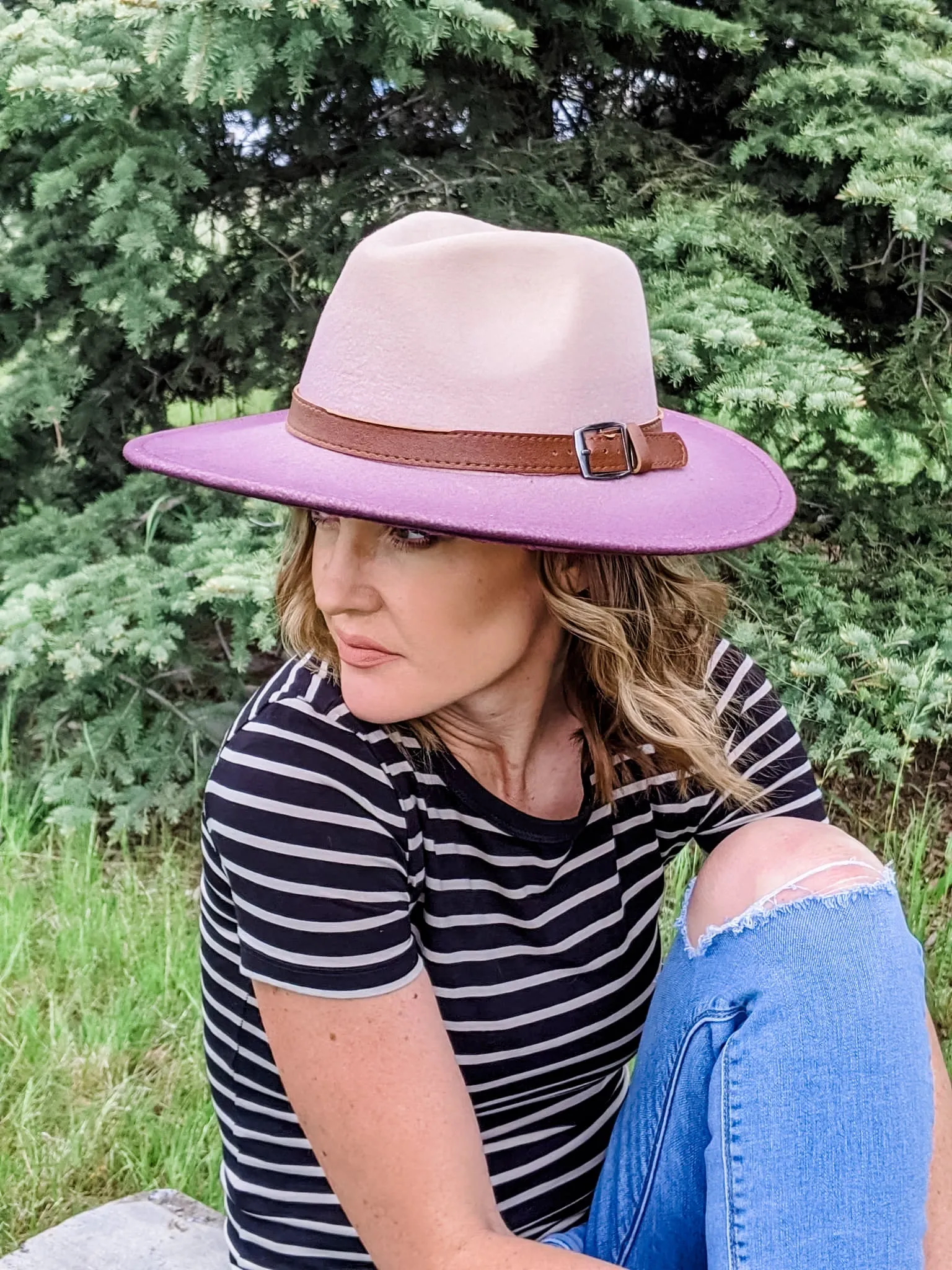 Ombre Wide Brim Hat