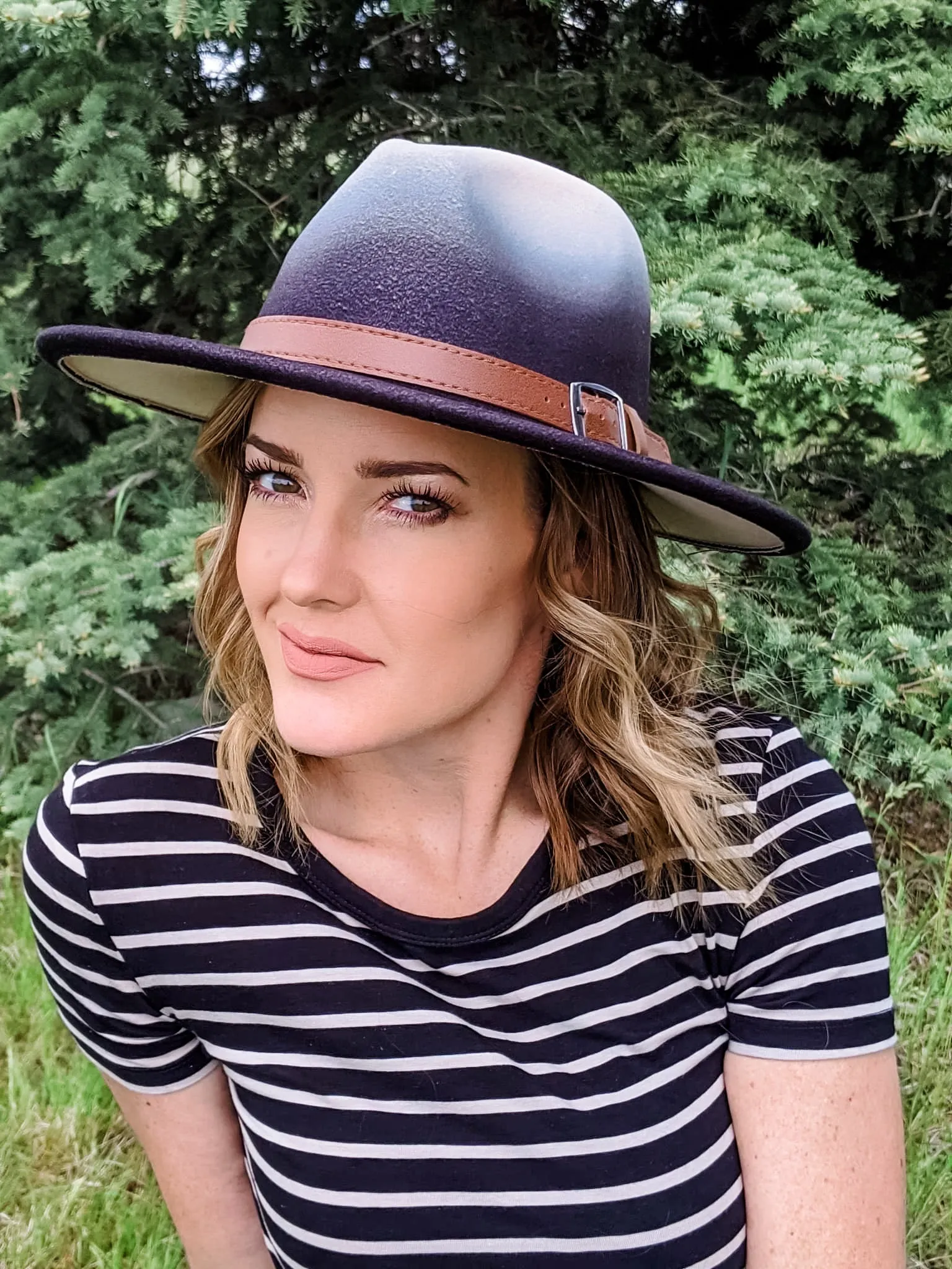 Ombre Wide Brim Hat