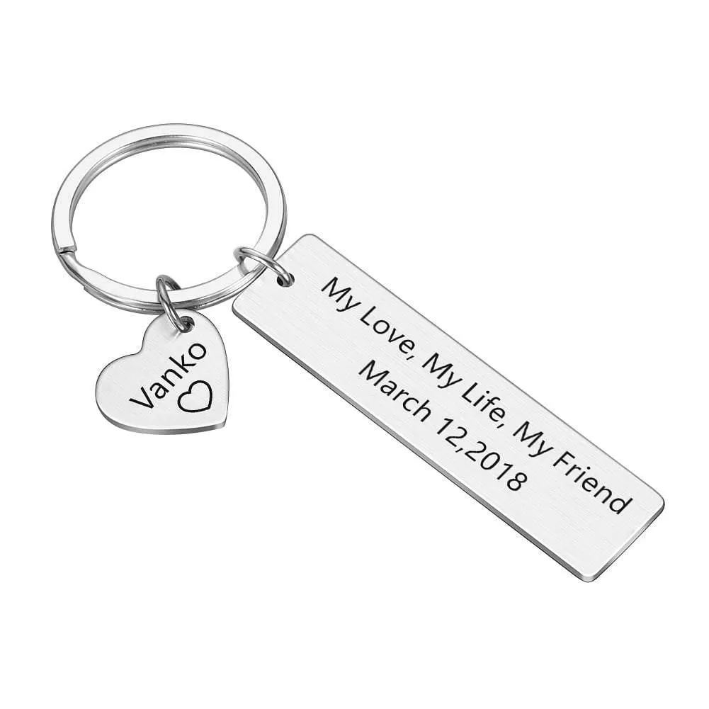 Personalized Drive Safe Keychain For Boyfriend
