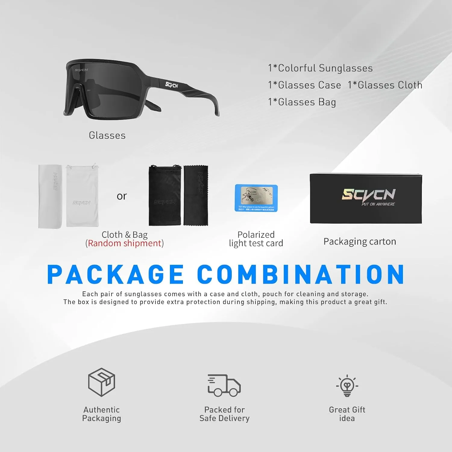Polarized Cycling Glasses Sport Sunglasses MTB BMX Men Women Running Driving Fishing Golf S61