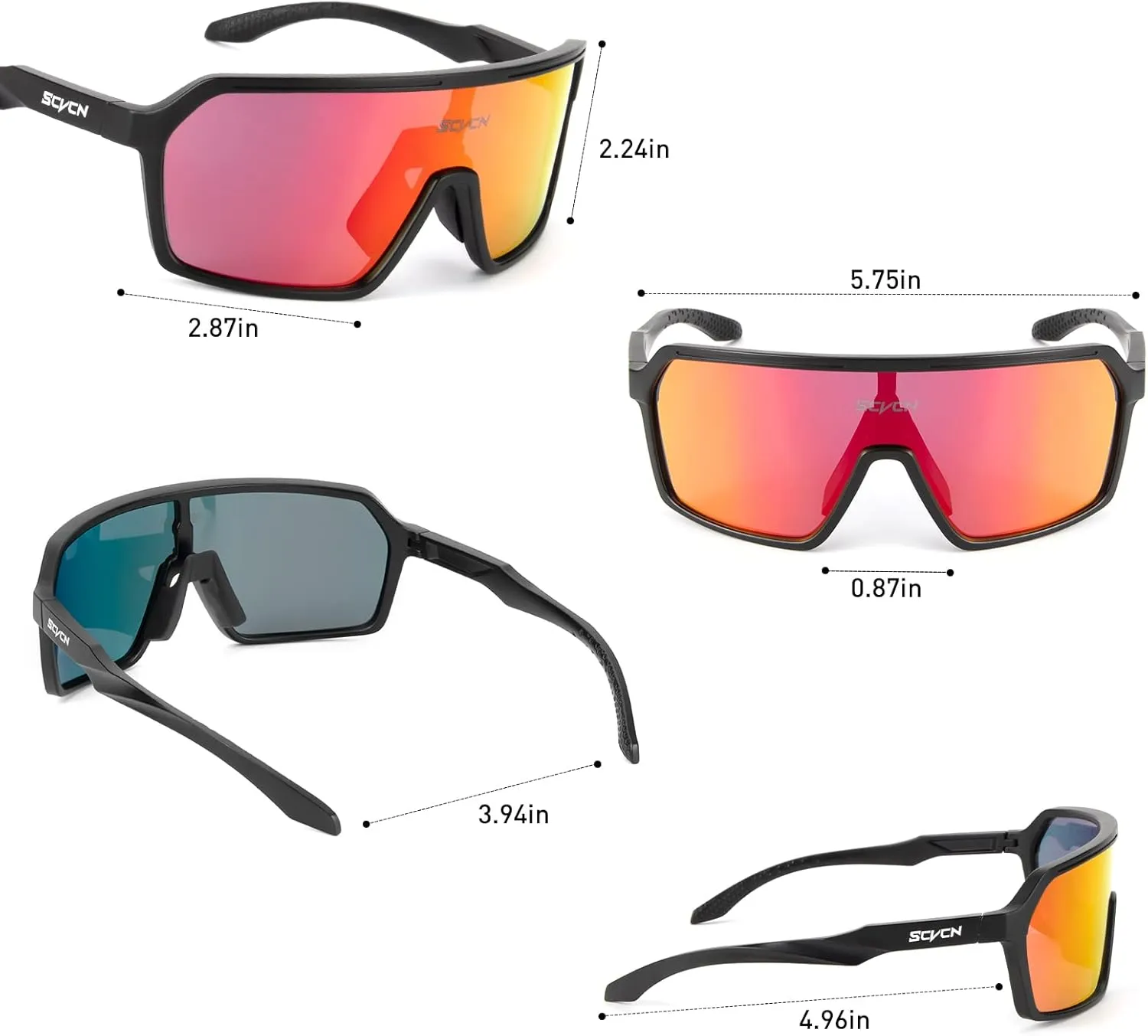 Polarized Cycling Glasses Sport Sunglasses MTB BMX Men Women Running Driving Fishing Golf S61