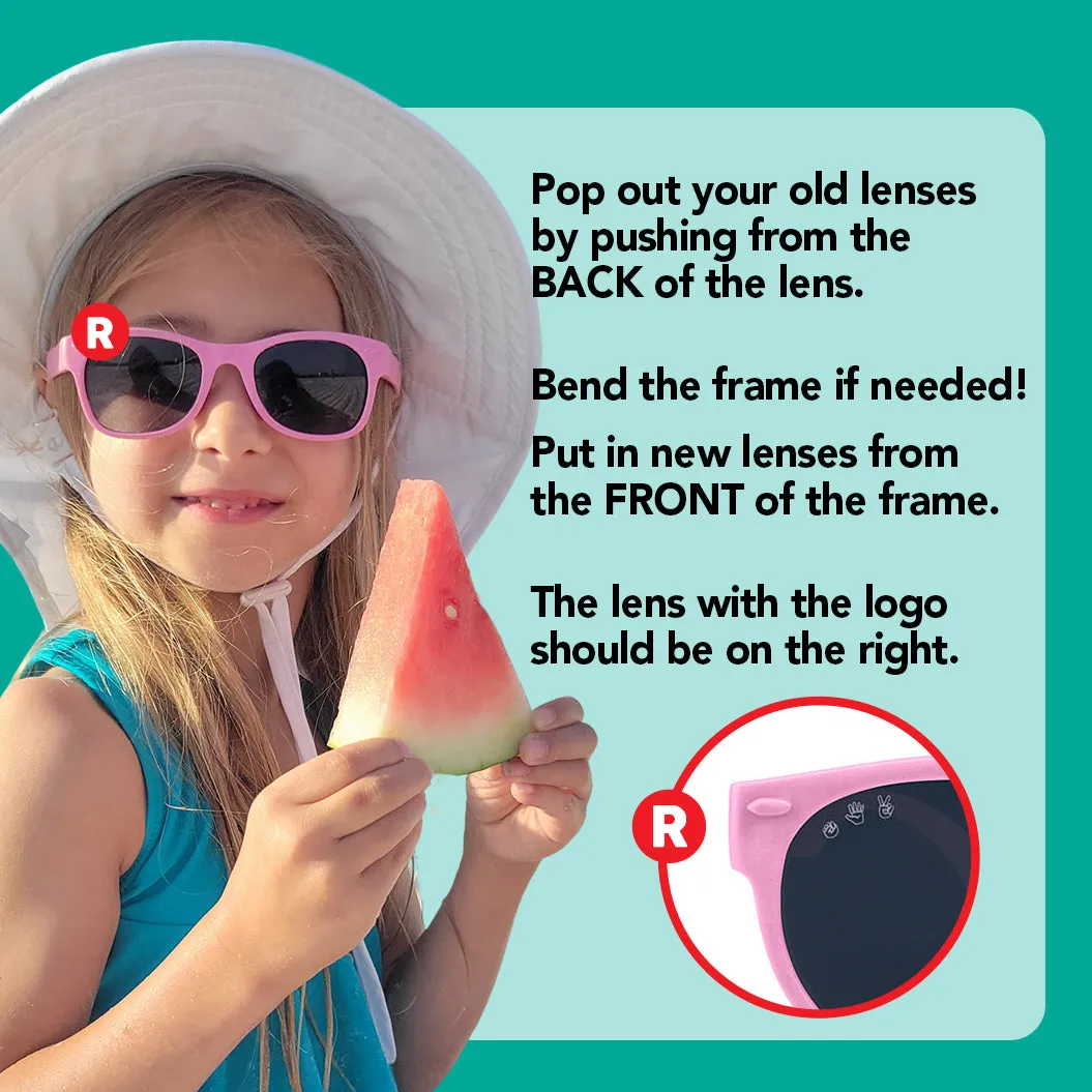 Round Replacement Lens Set | Mirrored Purple