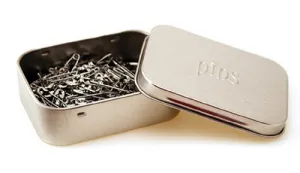 Safety Pins Size 1: 1-1/16" Nickel Plated Steel 144ct by Nifty Notions