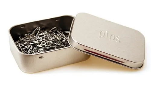 Safety Pins Size 1: 1-1/16" Nickel Plated Steel 144ct by Nifty Notions