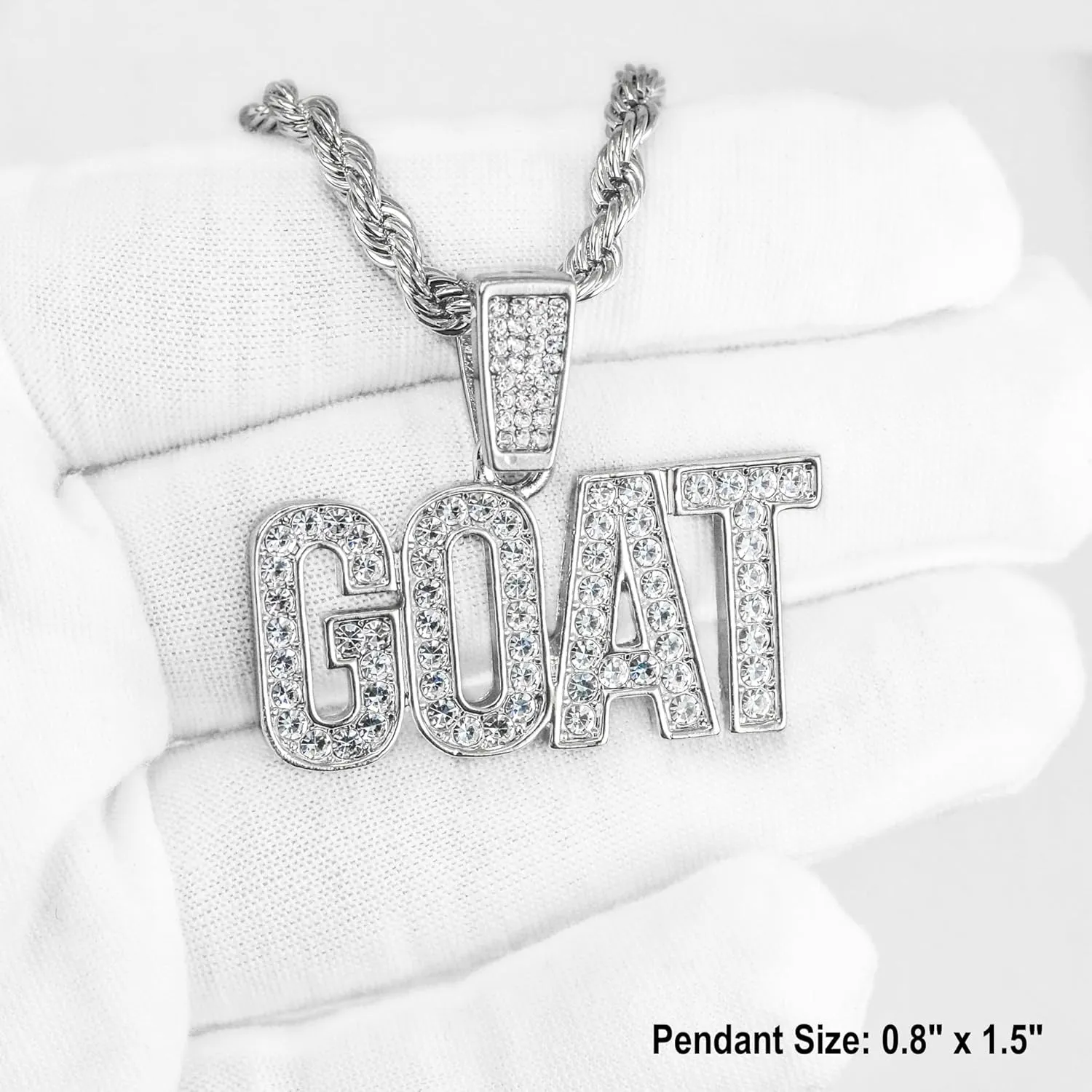 Techno Pave Men's Iced-Out Basketball Multi Pendant with 4mm Rope Chain ?C Sports-Inspired Hip-Hop Necklace, Trendy Gift for Him