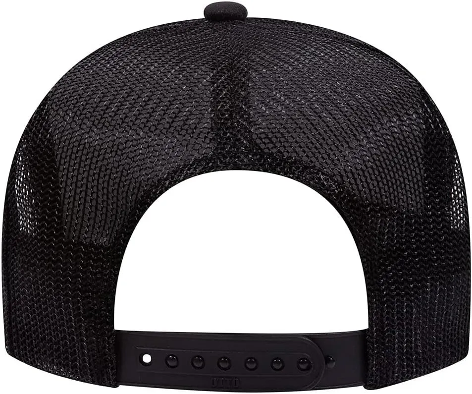 The Hat Pros High Crown 5 Panel Mesh Back Foam Front Trucker Cap with Snapback Closure | Bulk Packs Available